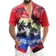 thumbnail image 1 of Camisas Negras Para Hombre Blusa superior con estampado hawaiano de playa de ocio de de verano para hombre (Red, 3XL), 1 of 7