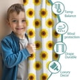 thumbnail image 3 of Blackout Kids Curtains,White Sunflower Childrens Insulated Curtains Set Of 2,Bedroom Essentials,Toddler Room Decor 42x54in(106x137cm), 3 of 4