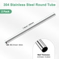 thumbnail image 3 of 2-Pack 200mm 304 Stainless Steel Tube, 8mm OD 0.2mm Wall Thickness Seamless Stainless Steel Tubing [0.31x0.01x7.9IN], 3 of 7