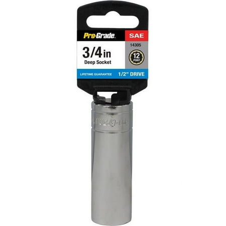 UPC: 0035794143046 | Pro-Grade 14305 0.5 Drive x 0.75 in. 12 Point Deep Socket