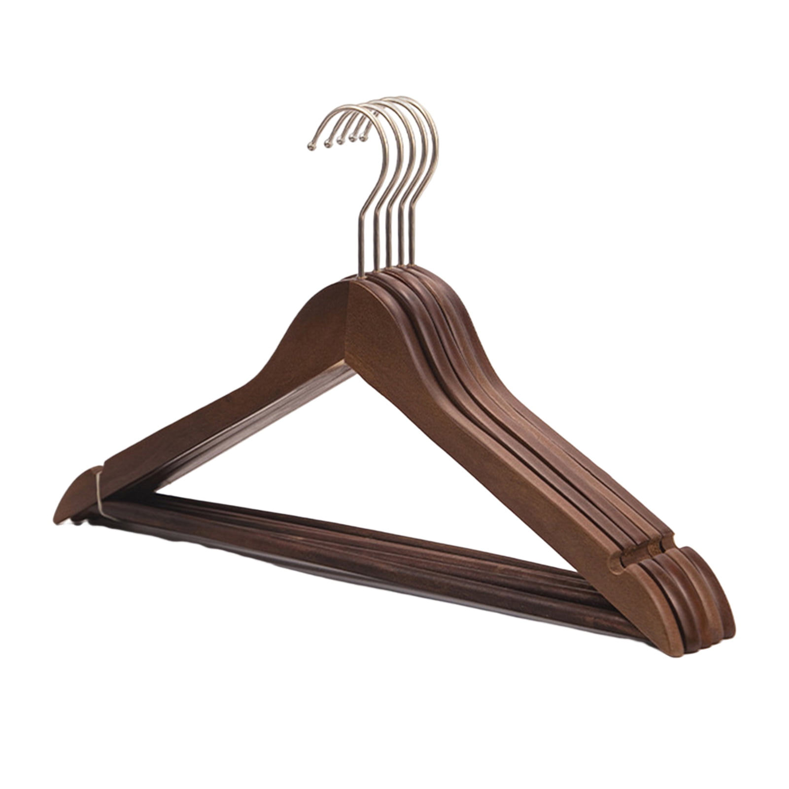Wood Top Hanger, Box of 25 Space Saving 17 Inch Flat Wooden