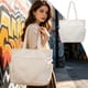 thumbnail image 1 of Canvas Tote Bag Large Capacity Shoulder Bag For Women Casual Handbag For Work School Travel Daily Use, 1 of 6