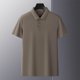 thumbnail image 5 of Vestido de Camiseta, Suelto Casual de Manga Corta Camisa de Solapa con Rayas, Cremallera de Punto Cuarto para Hombres, 5 of 6