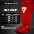 thumbnail image 5 of RDX Shin Guards Kickboxing Muay Thai, SATRA Approved, MMA Leg Instep Protection Pads, Sparring Training Martial Arts Boxing, Elasticated Padded Protector, Karate BJJ Taekwondo Gear, Men Women, 5 of 6