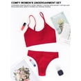 thumbnail image 5 of Spencer Women Sexy Lingerie Set 2 Piece Female Push Up Bra and Panty Set Strappy Bralette Underwear Sleepwear Nightwear "L,Red", 5 of 10