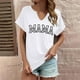 thumbnail image 2 of Camisas Penkiiy Mama para mujeres Mama Carta Print Tee Mom Regalo Camisa de manga corta Día de las Madres Tops 2XL Blanco, 2 of 5