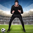 thumbnail image 5 of Yopmin Padded Compression Shirt Breathable Goalie Pants Football Helmet Foam Padded Scrum Cap for Paintball Basketball, 5 of 7