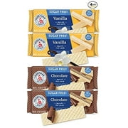 Voortman Sugar Free Cookies Vanilla & Chocolate Wafers | 4 Pack