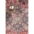 thumbnail image 4 of Pasargad Home Kashan 111" x 145" Hand-Knotted Silk Fabric Area Rug in Red/Navy, 4 of 7