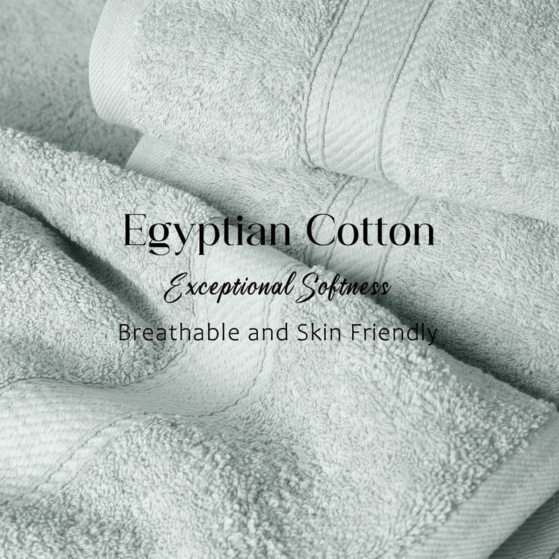 Superior 800 GSM Egyptian Cotton 3-Piece Towel Set, Soft Ultra Absorbent Towels, Toast