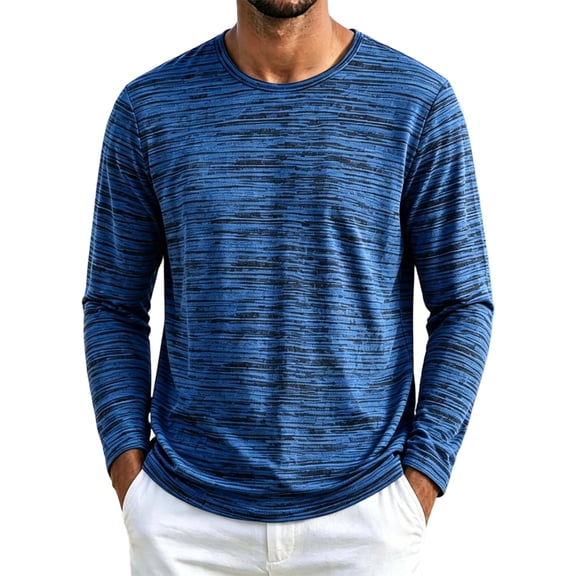 Admvng Men's Sports Tops Soft Knit Long Sleeve Shirt Casual Fitness Top