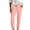 Pink, variant on Summer Pants, Audhol Women Fashion Solid Color Elastic Long Pants Leisure Trousers Women's Casual Pants & Capris Black L