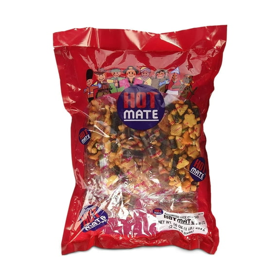 Shirakiku Hot Mate Japanese Rice Cracker | MDH1Oriental Asian Arare Rice Crackers with Glutinous Rice, Wasabi Green Peas, and Soy Sauce | Mixed Flavor, 16 oz. (Pack of 1)