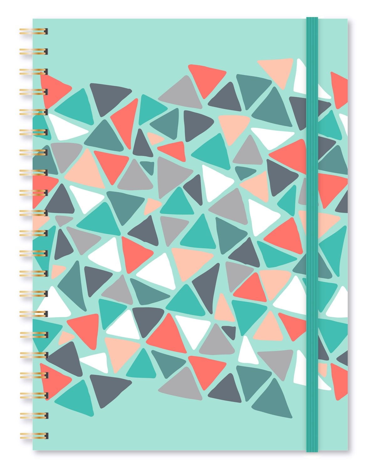 Markings by C.R. Gibson Jumbo Twin Wire Journal,<br>Blue Geometric Print