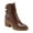 Dark Natural, variant on Womens MARIETA 2 Faux Leather Zipper Ankle Boots