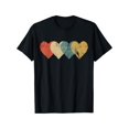 thumbnail image 2 of Vintage Hearts Cool Retro Valentines Day Gift for Women Men T-Shirt, Short sleeves, Round Neck Tees, 2 of 8