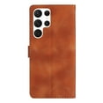 thumbnail image 2 of SaniMore Wallet Case for Samsung Galaxy S23 Ultra 6.8" 2023, PU Leather Embossed Flower Shockproof [Card Slots + Cash Pocket + Removeable Wrist Strap] Kickstand Full Protective Business Shell, Brown, 2 of 11