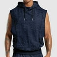 thumbnail image 2 of Krdevn Men Vintage Drawstring Hooded Casual Vest Loose and Comfortable Business Vest,Tank Tops Men,XXL, 2 of 9
