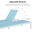thumbnail image 2 of Iwicker Patio Sling Double Chaise Lounge Outdoor Aluminum Adjustable Back Lounge Recliner Chair for Outside, Mist, 2 of 7