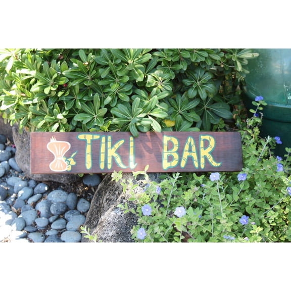 Wooden Tiki Bar Sign 20" - Tiki Bar Decor