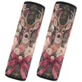 thumbnail image 2 of 2-Pack Seat Belt Covers with Flannel Seatbelt Shoulder Strap Case Adjustable Straps Soft Padding for Car Beautiful and Detailed Deer Small, 2 of 8