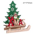 thumbnail image 2 of sweethay 1 unidad de adornos navideños de madera de Noel, decoración navideña para el hogar 2020, decoración navideña, regalos de Navidad, Kits de decoración para fiestas Cervatillo L, 2 of 6