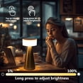 thumbnail image 3 of Portable Metal LED Table Lamp with Dimmable Touch Sensor Rechargeable Desk Lamp, 3 Levels Brightness, Bedside Lamp, Night Light for Kids Nursery, Rose Gold, 3 of 8