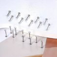 thumbnail image 2 of Pendientes de acero inoxidable para labios, aros, piercings para labios, varilla larga de circonita de 1,2 mm, piercings para el hueso de la oreja, accesorios de moda para perforaciones, 2 of 6