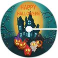 thumbnail image 1 of FMSHPON Spooky TreeHappy Halloween Xmas Christmas Tree Skirt Stand Mat for Holiday Party Decoration Indoor Outdoor 36 inches, 1 of 6