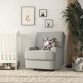 thumbnail image 5 of Baby Relax Rylan 4-in-1 Swivel Glider Rocker Recliner Chair, Gray Velvet, 5 of 23