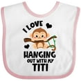 thumbnail image 3 of Inktastic Monkey I Love Hanging out with My Titi Boys or Girls Baby Bib, 3 of 4