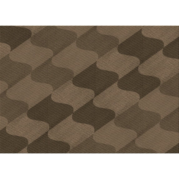 Ahgly Company Machine Washable Indoor Rectangle Transitional Brown Area Rugs, 4' x 6'