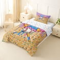 thumbnail image 2 of Castle Fairy Sport Baseball Bat Twin Comforter Sets 2pcs, Ice Cream Drip Bedding Set, Purple Blue Pink Yellow,1 Comforter and 1 Pillowcase, 2 of 6