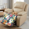 thumbnail image 3 of ZIATUBLES Cat Lily Tropical Print Recliner Chair Slipcover, Anti-Slip Washable Furniture Protector for Reclining Couch Seat Cushion, Pet Dog Cat Friendly Living Room Decor Accessory, 3 of 8
