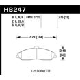 thumbnail image 3 of Hawk DTC-80 97-14 Chevy Corvette Front Racing Brake Pads, 3 of 5