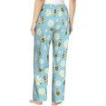 thumbnail image 4 of PISONIC Flying Yellow Bees Cute Printed Women's Pajama Pants, Comfy Pajama Bottoms With Pockets&Drawstring, 4 of 7