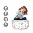 thumbnail image 2 of Music Storage Toy Bag Chair, Watercolor Sonic Beats Vocals Cultural Activity Concert Harmony Art, Stuffed Animal Organizer Washable Bag, Small Size, Multicolor, by Ambesonne, 2 of 3