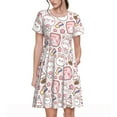 thumbnail image 1 of Vsdgher Mignon Lapin pour Femmes Été 2025 Décontracté Robes Midi Maxi Légères Manches Courtes Col Rond Robe de Plage, 1 of 6
