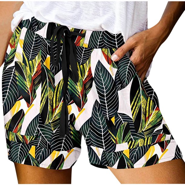 pbnbp Women's Quick Dry Board Shorts Floral Beach Shorts Swim Shorts