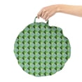 thumbnail image 2 of Abstract Green Round Floor Cushion with Handle, Modernistic Geometric with Creative Monochrome Squares Triangles, Decorative Pillow for Living Room & Dorms, 18" Round, Multicolor, by Ambesonne, 2 of 4