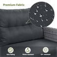 thumbnail image 6 of 6-Piece Outdoor Furniture Set Patio Rattan Furniture Set with an Adjustable Table, Recliners with Extendable Side Tables, and Two Ottomans for Patio, Lawn, Backyard, Pool (Grey), 6 of 12