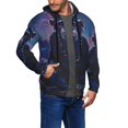 thumbnail image 2 of Naloa Starry Sky Meditating Chimpanzees Men’s Hoodies, Zip up Hoodie, Sweatshirts,Hoodies for Men Sizes S-3XL-3X-Large, 2 of 5