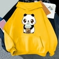 thumbnail image 2 of Arlun Cute Hoodies for Women Trendy Funny Animal Graphic Printed Plus Size Sweatshirts Long Sleeve Loose Fit Casual Soft Comfort Drawstring Hooded Pullovers with Pocket Yellow XL, 2 of 3