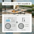 thumbnail image 3 of Sophia & William 7 Piece Patio Metal Dining Set Patio Dining Table and 6 Brown Textilene Chairs, 3 of 12