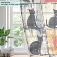 thumbnail image 4 of Yayeee Window Curtains Light Filtering 63"x52" Grommet Panel Pair Home Living Room Decor, Cats and Hearts, 4 of 7