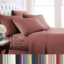 Southshore Fine Living, Inc. 4-Piece, 21-Inch Extra Deep Pocket Twin XL Sheet Set, Marsala