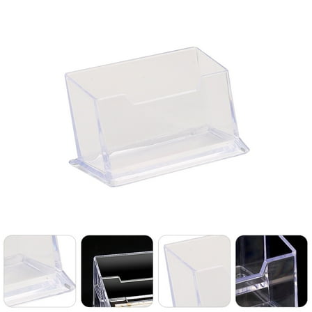 AURARMLET Desk Business Card Holder Cards Rack Transparent 8pcs