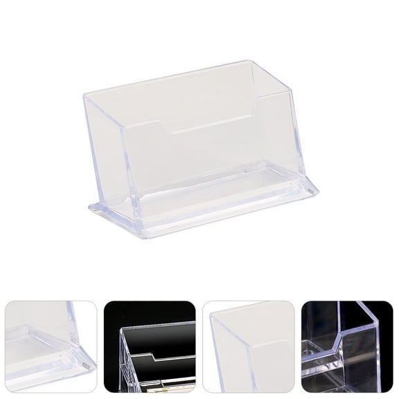AURARMLET Desk Business Card Holder Cards Rack Transparent 8pcs