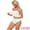 White, variant on DARING DIVA Women's Strapless Shapewear Front Hook Push Up Bodysuit M Brown