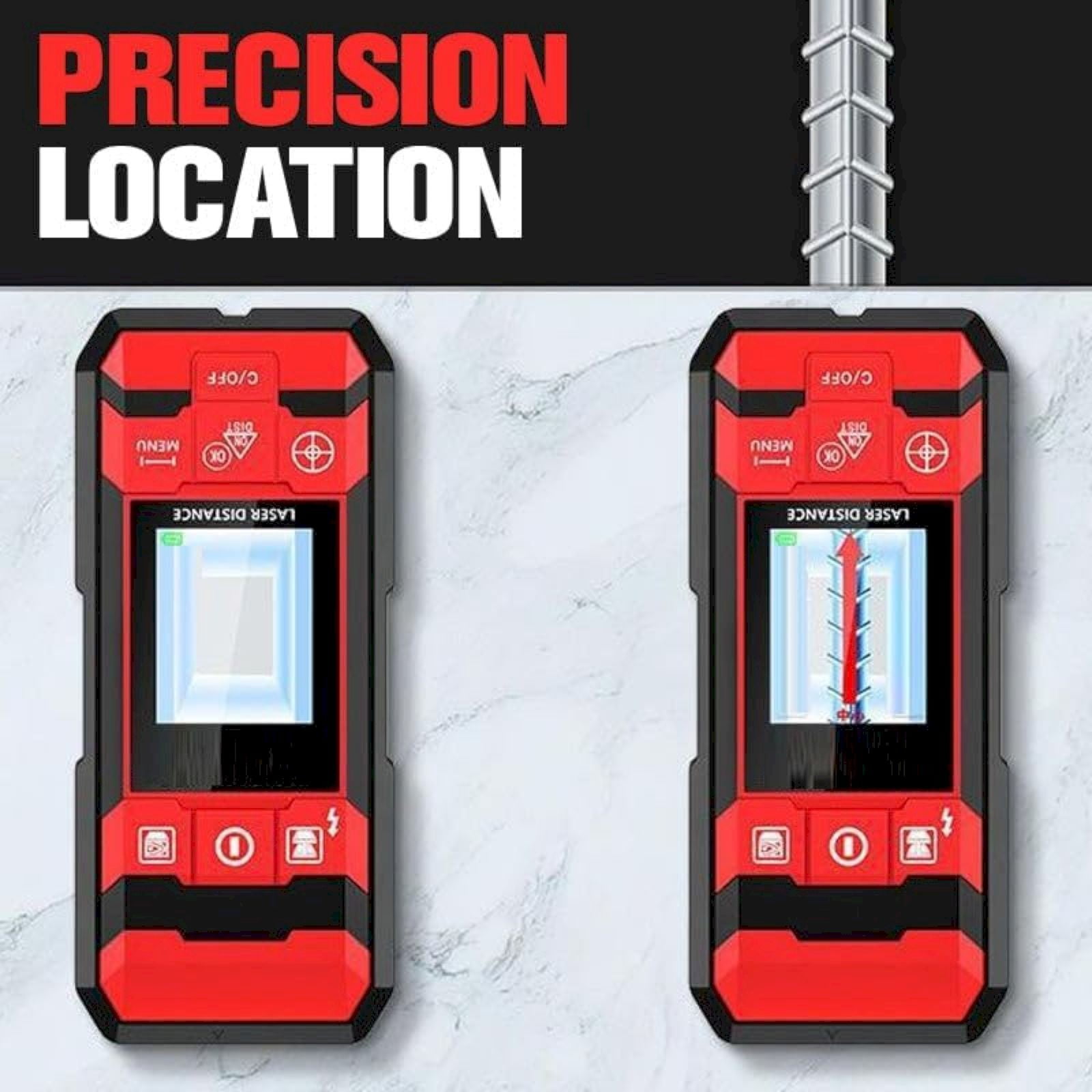 Clearance Measuring Tools under $30,Multifunctional 4 In 1 Wall Scanning Detector With Sensor LCD Display Accurate Positioning For Center And Edge Inspection Of Metal Studs Wires And Pipes(Witho